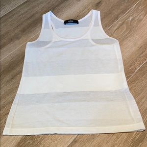 WORN ONCE CUT25 IVORY STRIPED TANK